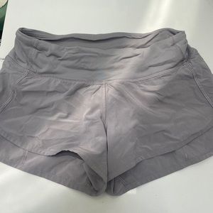 Grey Lululemon Speed Up Shorts